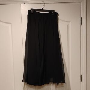 Elegant Black Chiffon Skirt